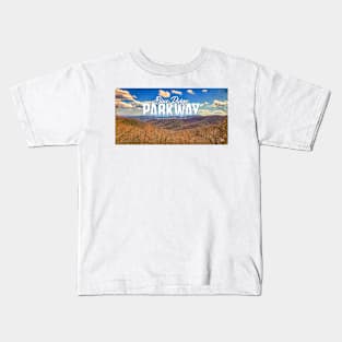 Blue Ridge Parkway View Kids T-Shirt